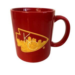 Kansas City Chiefs Bozz Prints Arrowhead City Mug 10 oz Red and Yellow Brand New